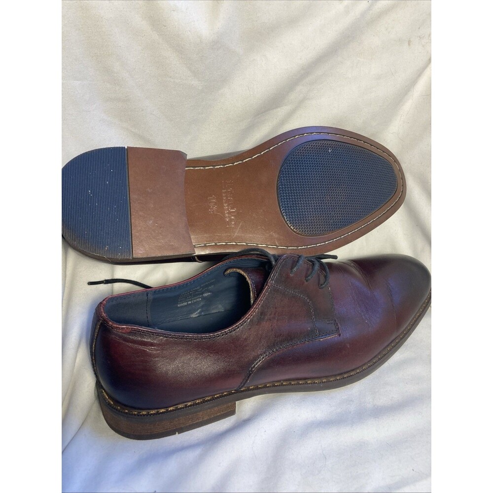 Italo Men’s Dress Shoes Size 10.5 Leather Formal Business Derby Deep Burgundy